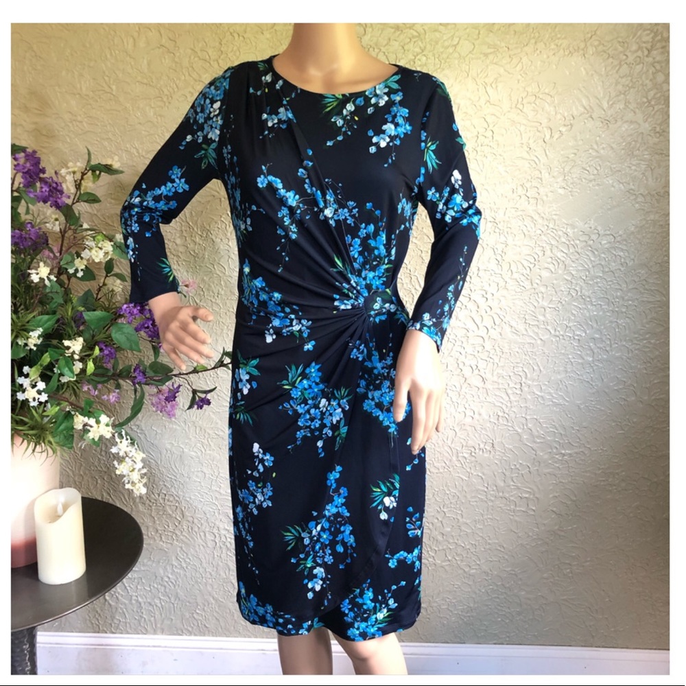 T Tahari Women’s Multi Floral Print Dress